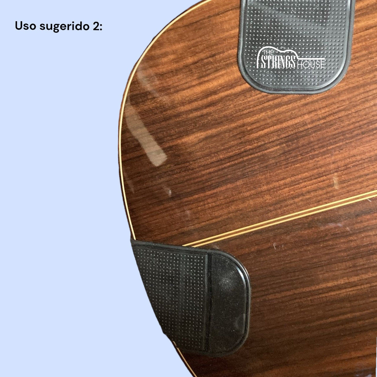 Antiderrapante mágico de silicona adherible para guitarra