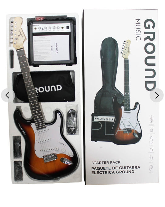 Paquete de guitarra eléctrica Ground Con Accesorios Incluidos