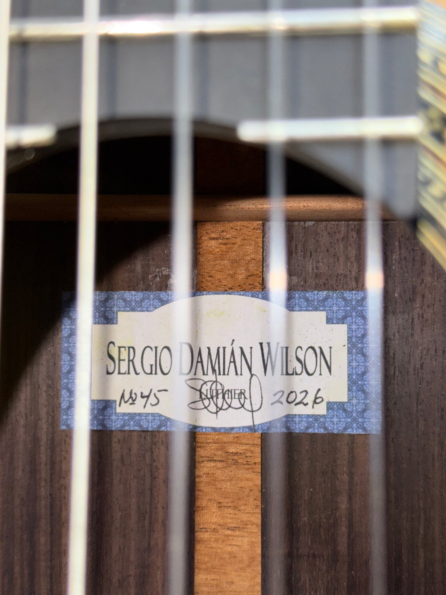 Guitarra de Concierto Sergio Damián Wilson 2026 NUEVA Cedro y Rosa de la India