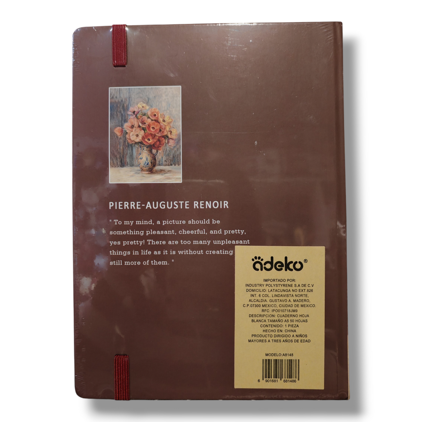 Libreta de Dibujo Maceta Flores Renoir