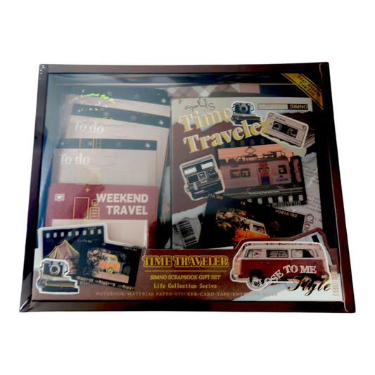 Set de Regalo Scrapbook ¨Time Traveler¨ 150 Piezas