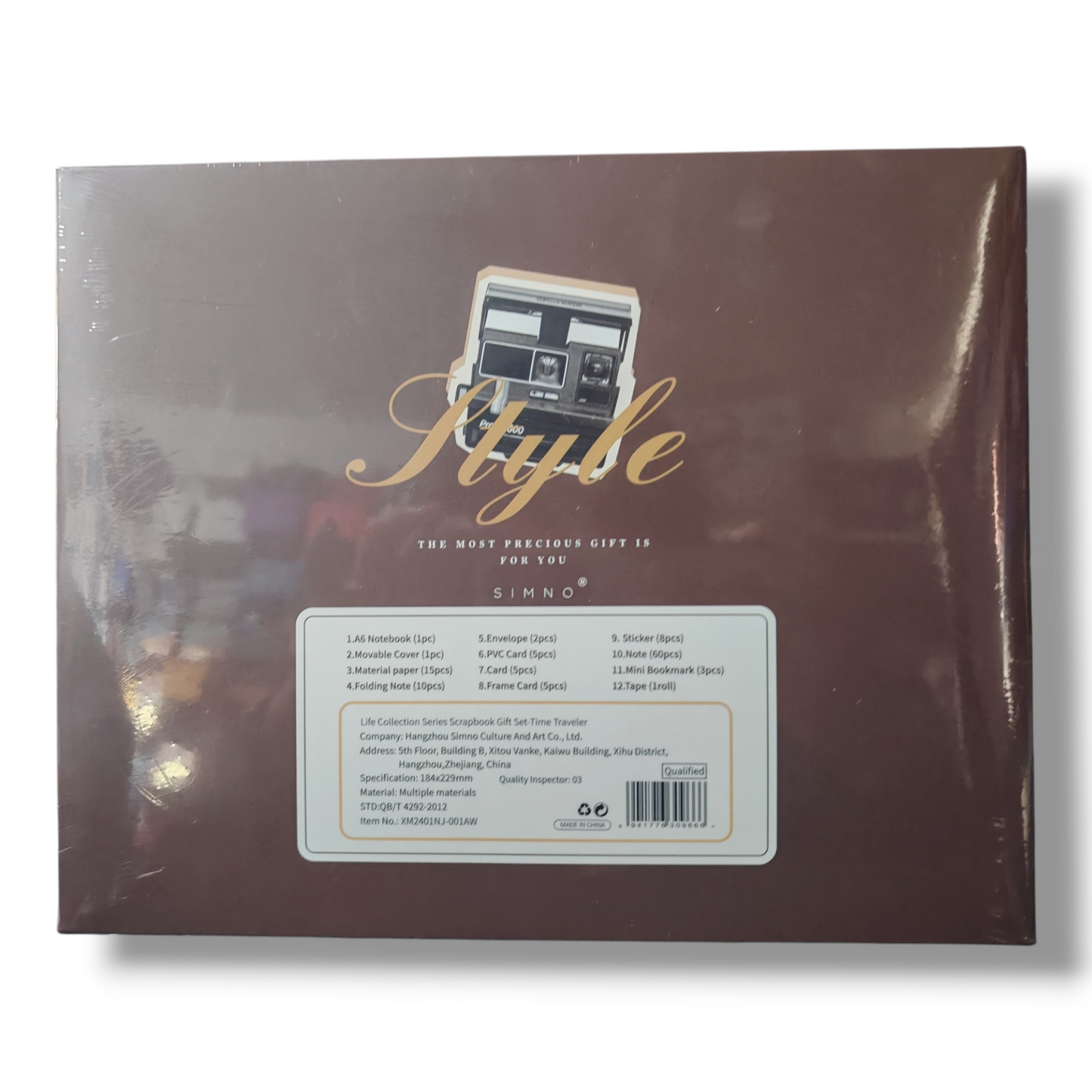 Set de Regalo Scrapbook ¨Time Traveler¨ 150 Piezas