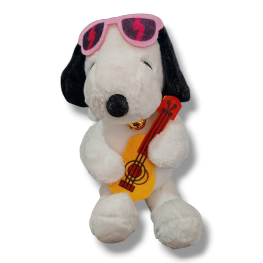 Snoopy Guitarrista Mini Peluche Llavero