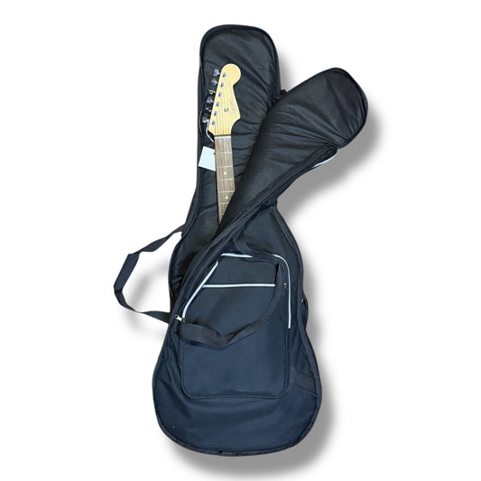 Funda TMC Paracho Negra Para Guitarra Eléctrica Tipo Mochila