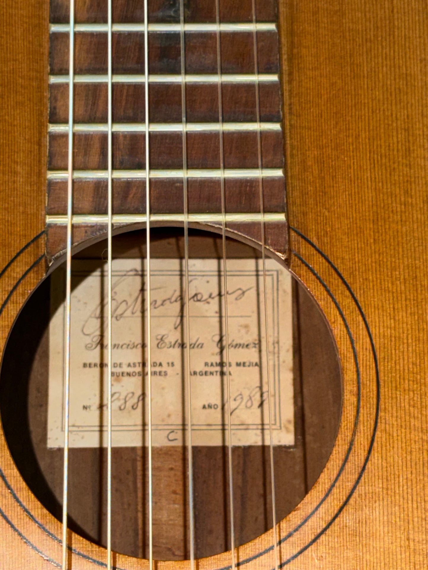 Guitarra de Concierto Estrada Gómez (Argentina) Año 1989