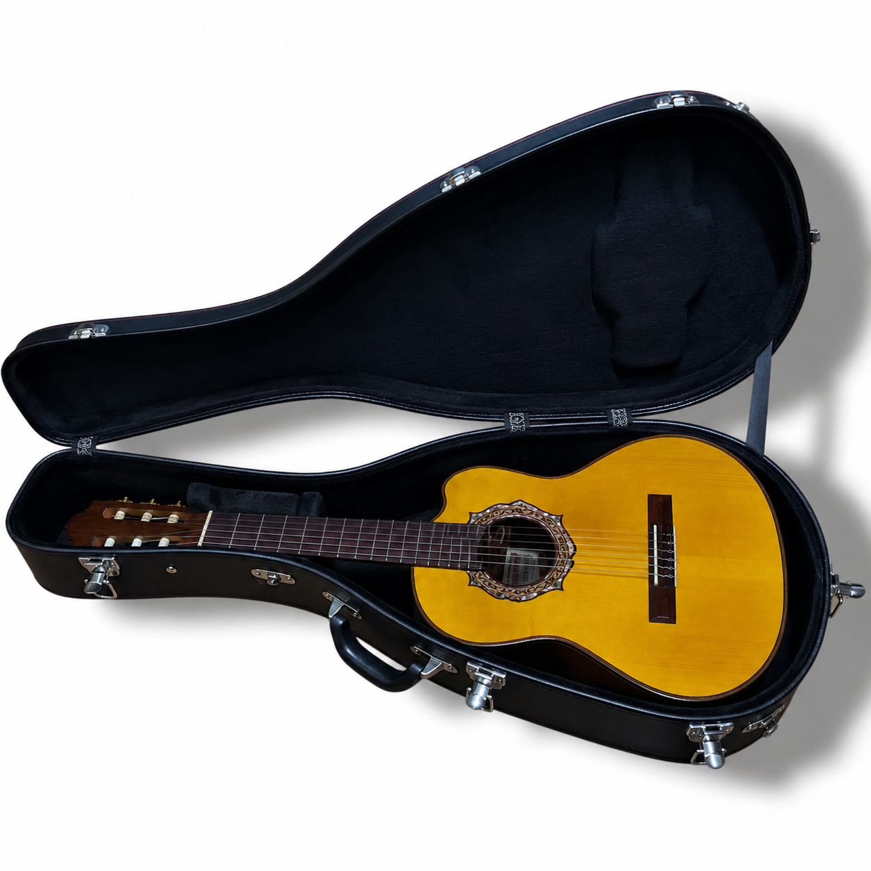 TMC Estuche Rígido de Madera para Requinto de Trío Acústico o Electroacústico