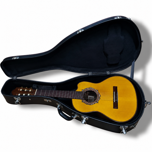 TMC Estuche Rígido de Madera para Requinto de Trío Acústico o Electroacústico