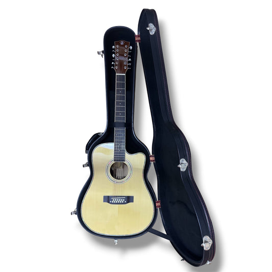 TMC Estuche Rígido de Madera para Guitarra Acústica Texana Dreadnought o Docerola