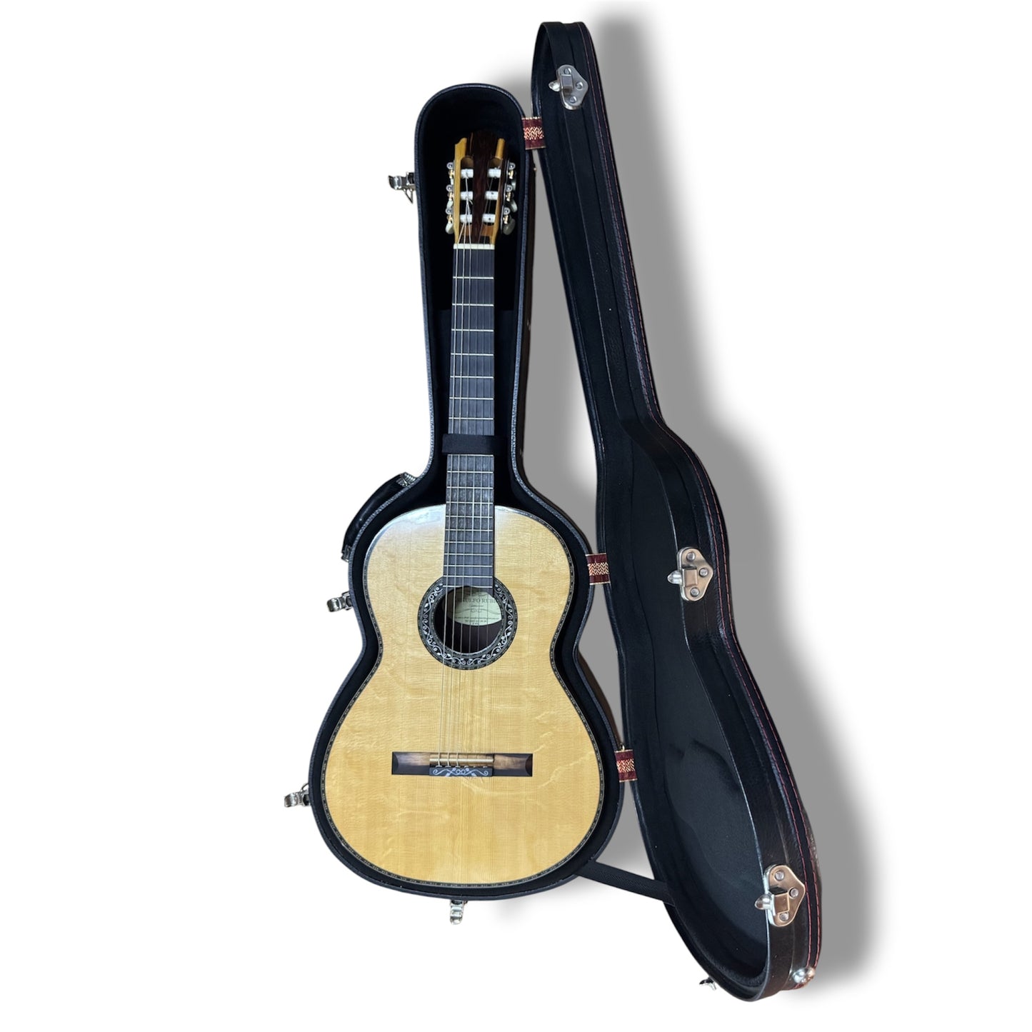 TMC Estuche Rígido de Madera para Guitarra Clásica Acústica