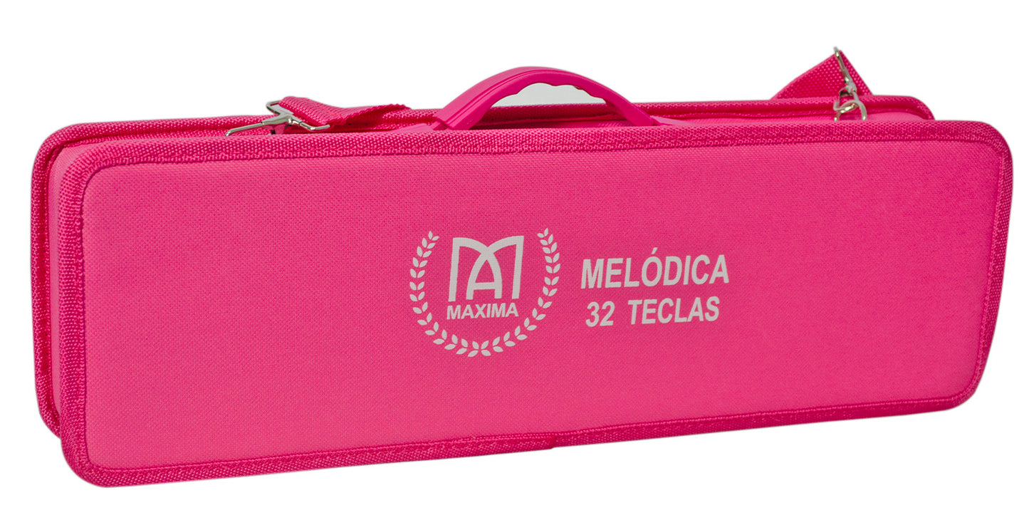 Mélodica Maxima 32 teclas con estuche color rosa