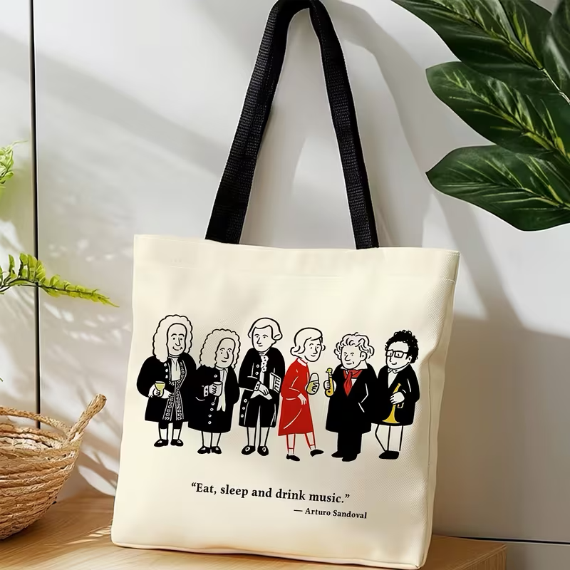Tote Bag Músicos Clásicos "Eat, Sleep and Drink Music"