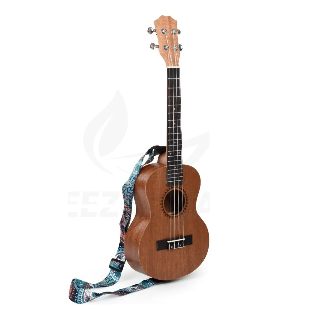 Breezee Ukelele Tenor De Madera De Caoba Con Funda y Accesorios