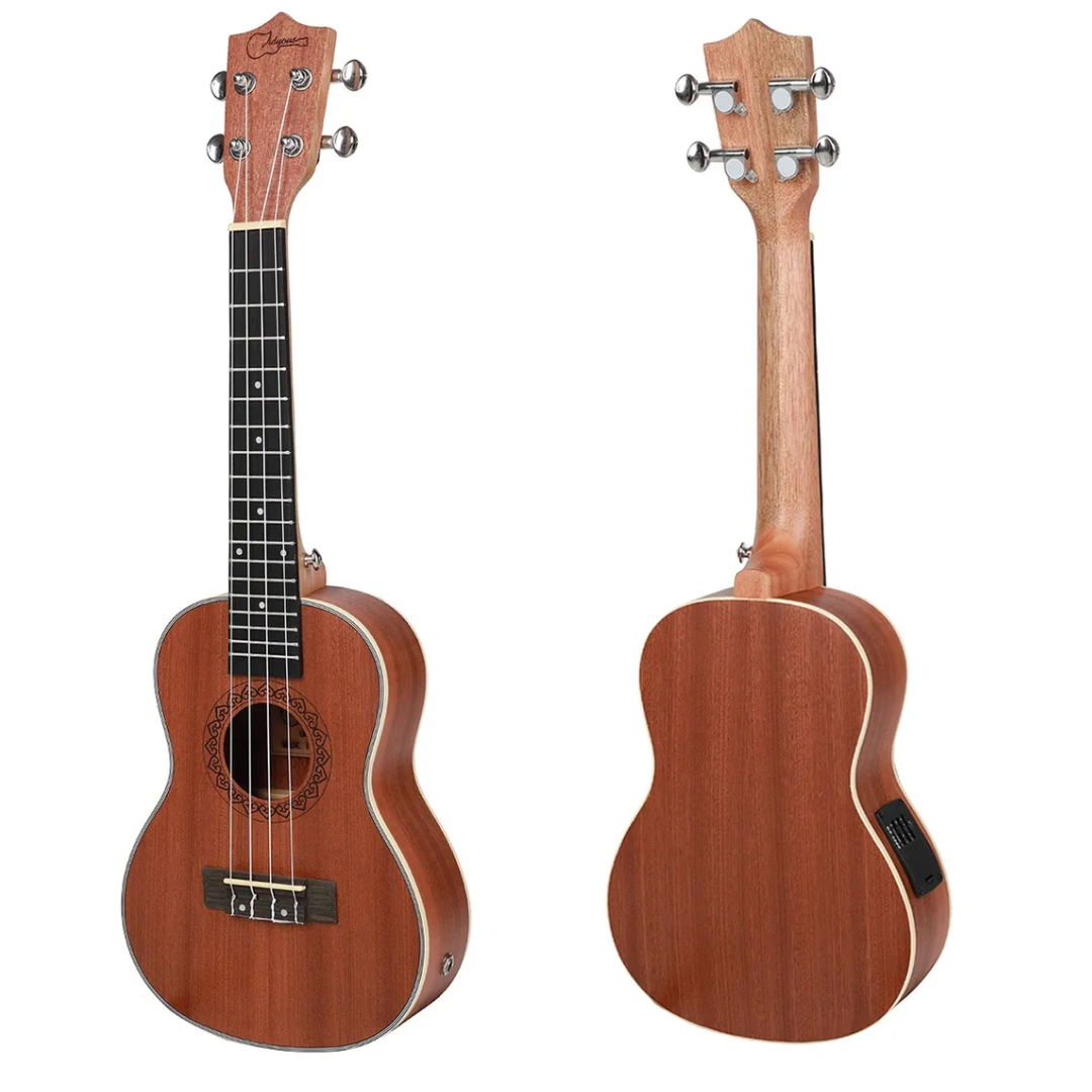 Breezee Ukelele Tenor De Madera De Caoba Con Funda y Accesorios