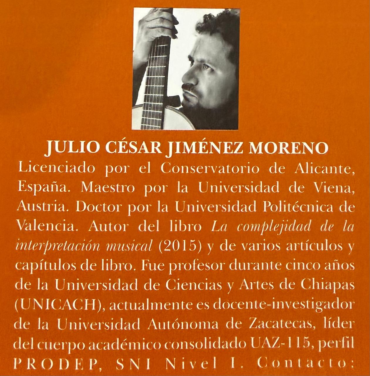 Libro "Cuadernos de Investigación musical" Universidad Autónoma de Zacatecas Tomo 6