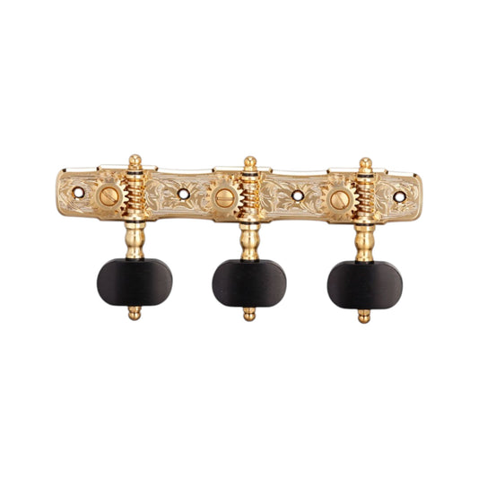 Gotoh 35ARB510C/EN Gold Maquinaria Guitarra Clásica Postes De Aluminio Negro Botones Ebano 1:16