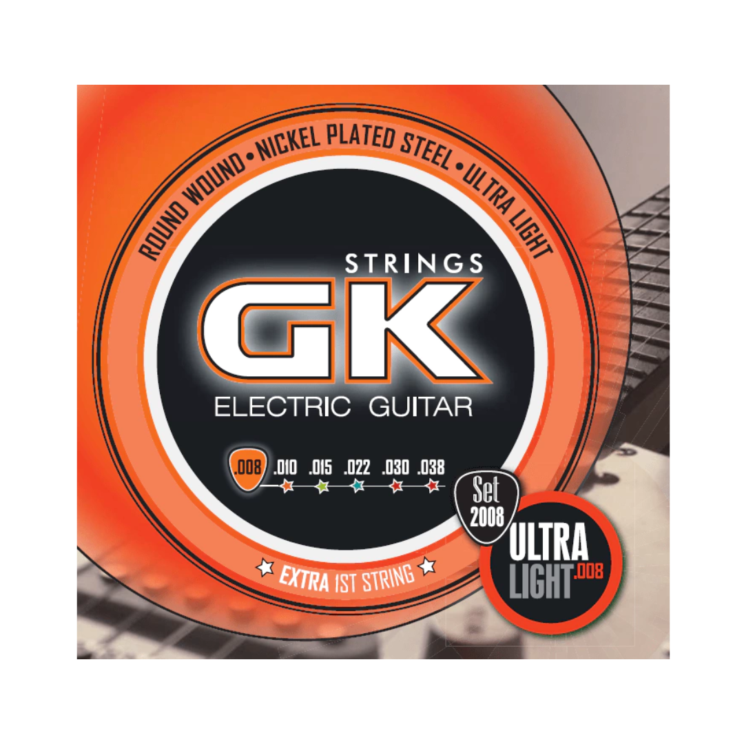 Cuerdas de Guitarra Eléctrica Ultra Ligeras .008