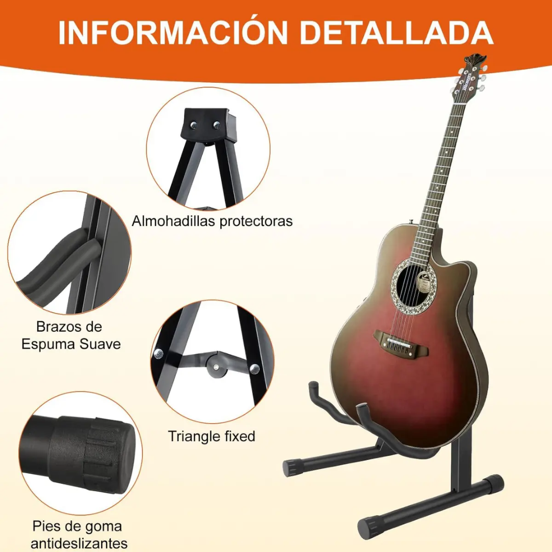 Base Soporte Universal Plegable Para Guitarra o Bajo