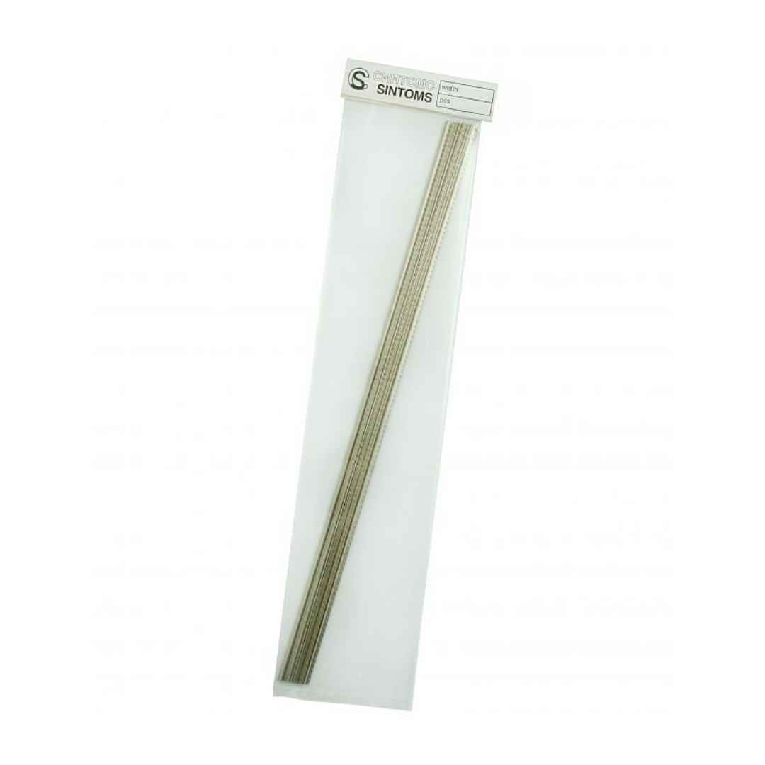 SINTOMS SS277140Fw.p. Set de 6 varillas de trastes rectos con largo de 26 cm tipo convencional 2.8 mm de ancho acero inoxidable