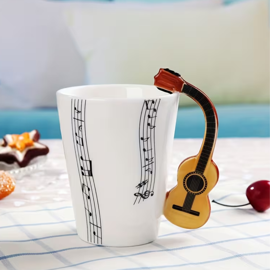 Taza Cerámica Mango Guitarra