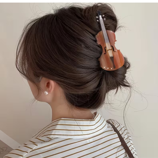 Pinza Para Cabello Diseño Violín