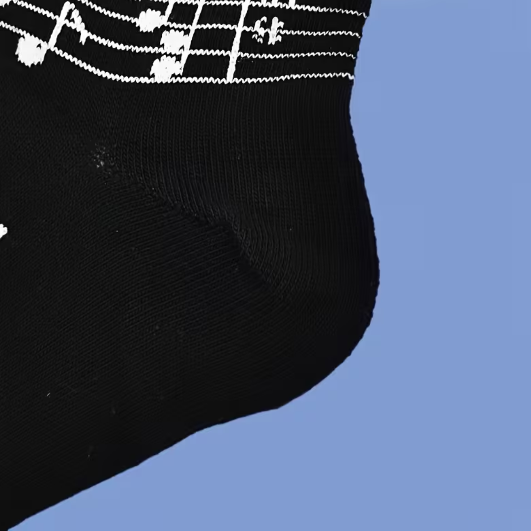 Calceta Con Diseño Notas Musicales