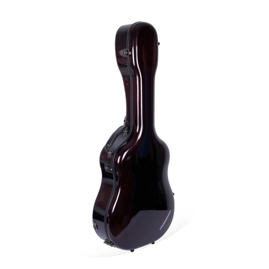 Estuche Crossrock Air Carbon Para Guitarra Acústica Dreadnought Tipo Martin Color Rojo