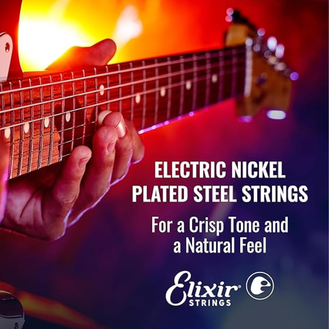 Elixir 16550 3 pack de Cuerdas Guitarra Eléctrica 09/42 Acero Platinado