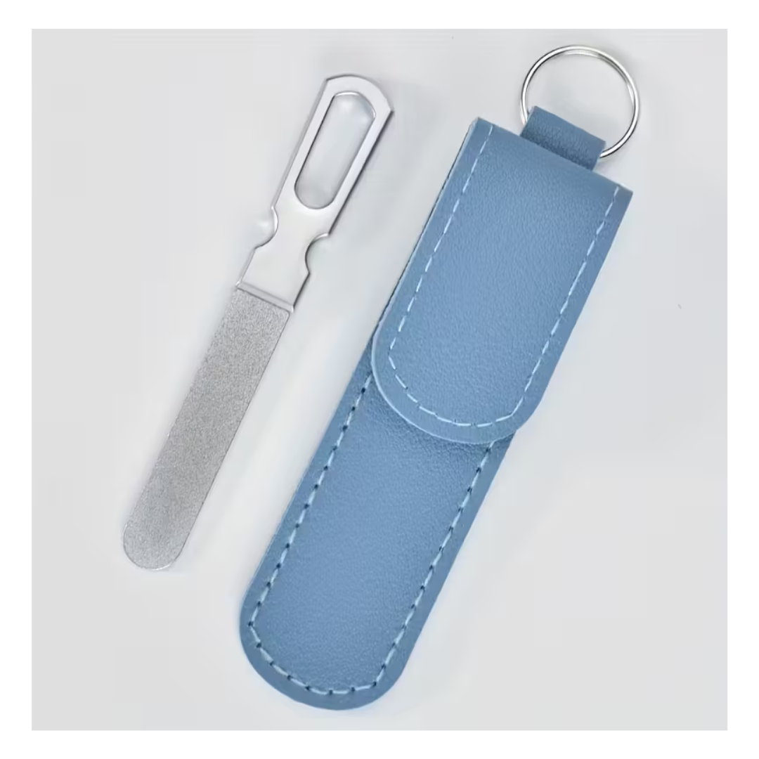 Lima de Uñas Acero Inoxidable con Estuche
