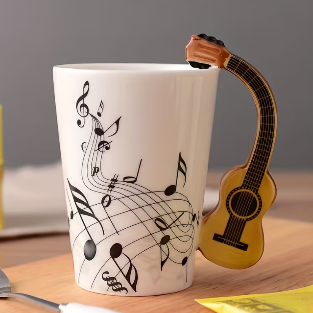 Taza Cerámica Mango Guitarra