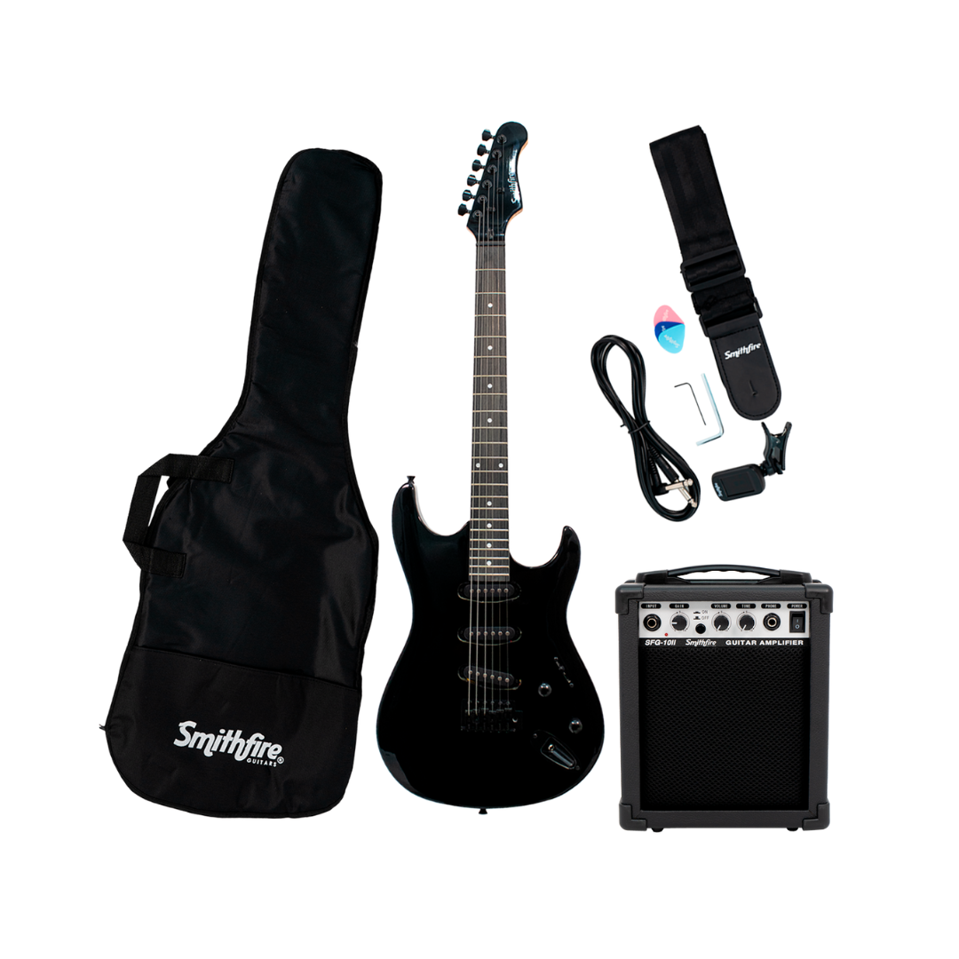 Smithfire Paquete De Guitarra Eléctrica SI-211 Pack Color Negro