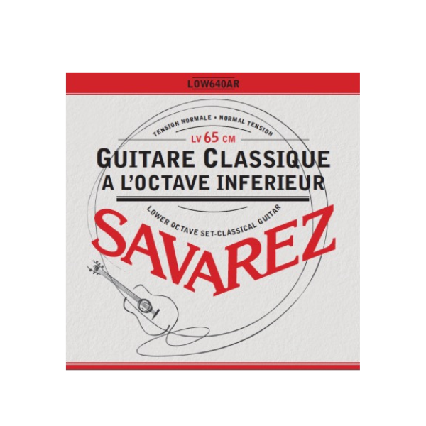 Savarez LOW640R Guitarra Clásica Octava Inferior Escala de 650 mm Tensión Normal