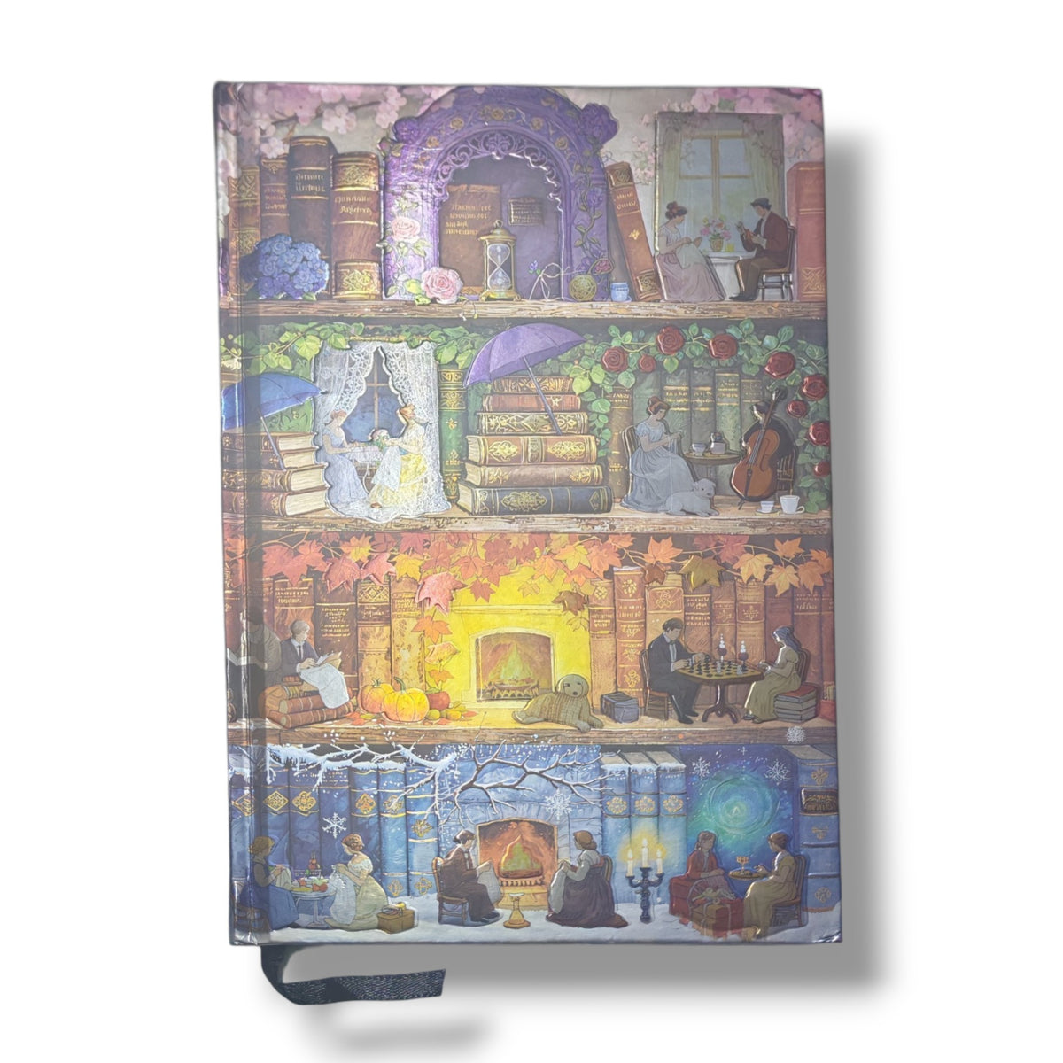 Libreta Ilustrada Tornasol Metálico Canto Dorado