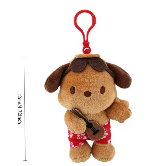 Llavero Tierno Perrito Bronceado Guitarrista