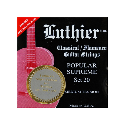 Cuerdas para guitarra Luthier Set 20 SC Super Carbon Popular Supreme