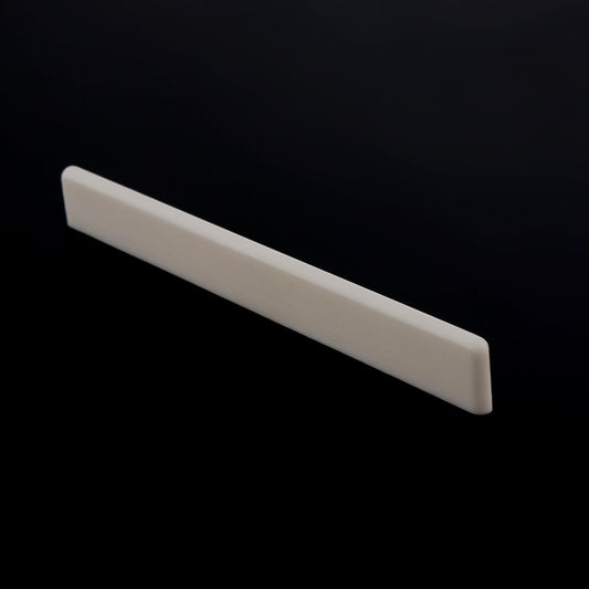 Cejilla Inferior de Puente para Guitarra Clásica Hueso de Res 80 x 3 x 11/9.5 mm