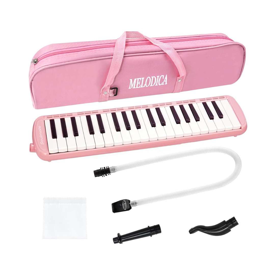 Melódica de 37 Teclas con Funda Rosa