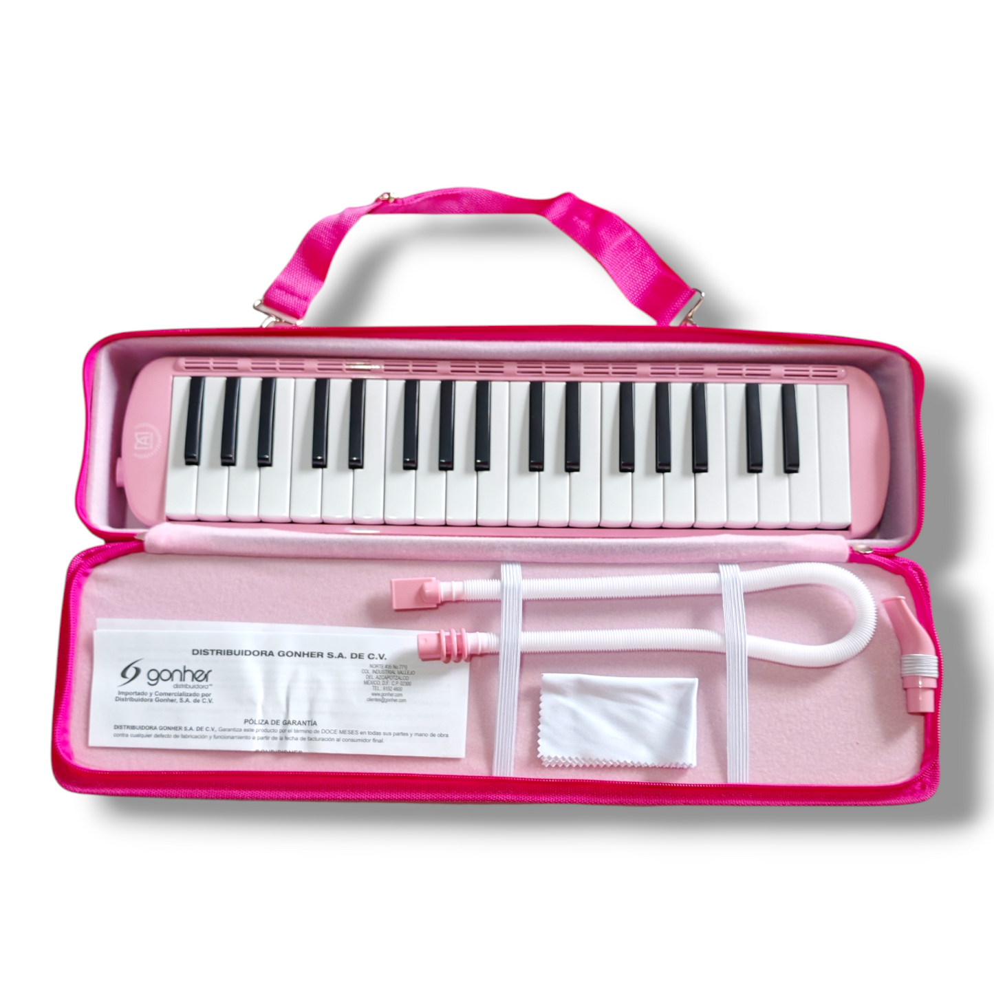 Mélodica Maxima 37 Teclas Con Estuche Color Rosa
