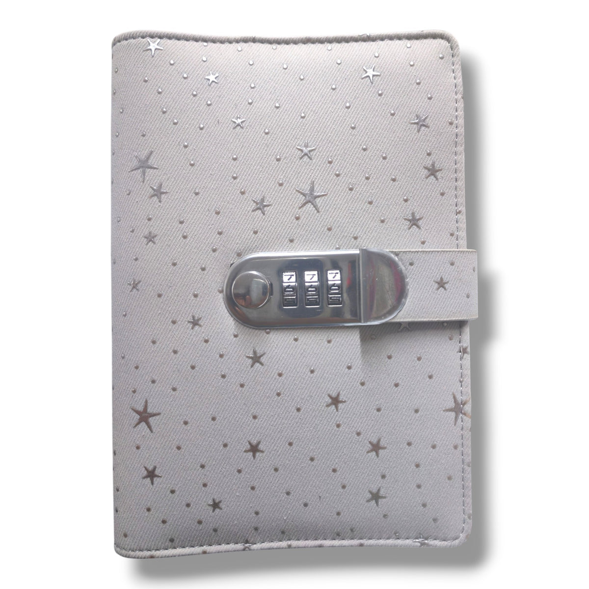Organigasto con Candado de Combinación Gris Estrellas