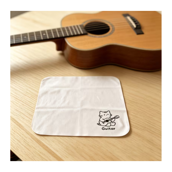 Paño para Limpieza Diseño Gatito Tocando Guitarra