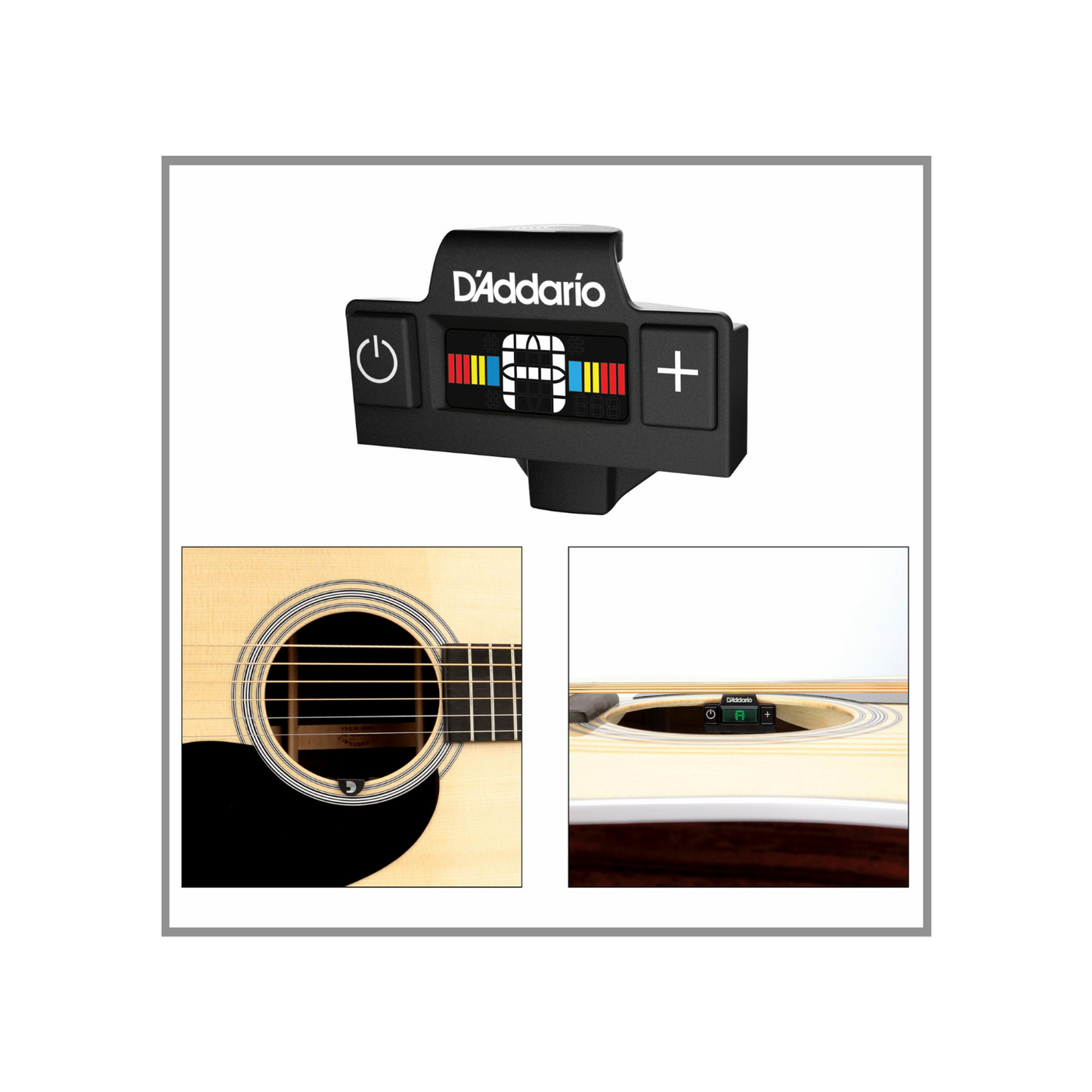 D'Addarío Afinador Guitarra Micro Soundhole Tuner PW-CT-15