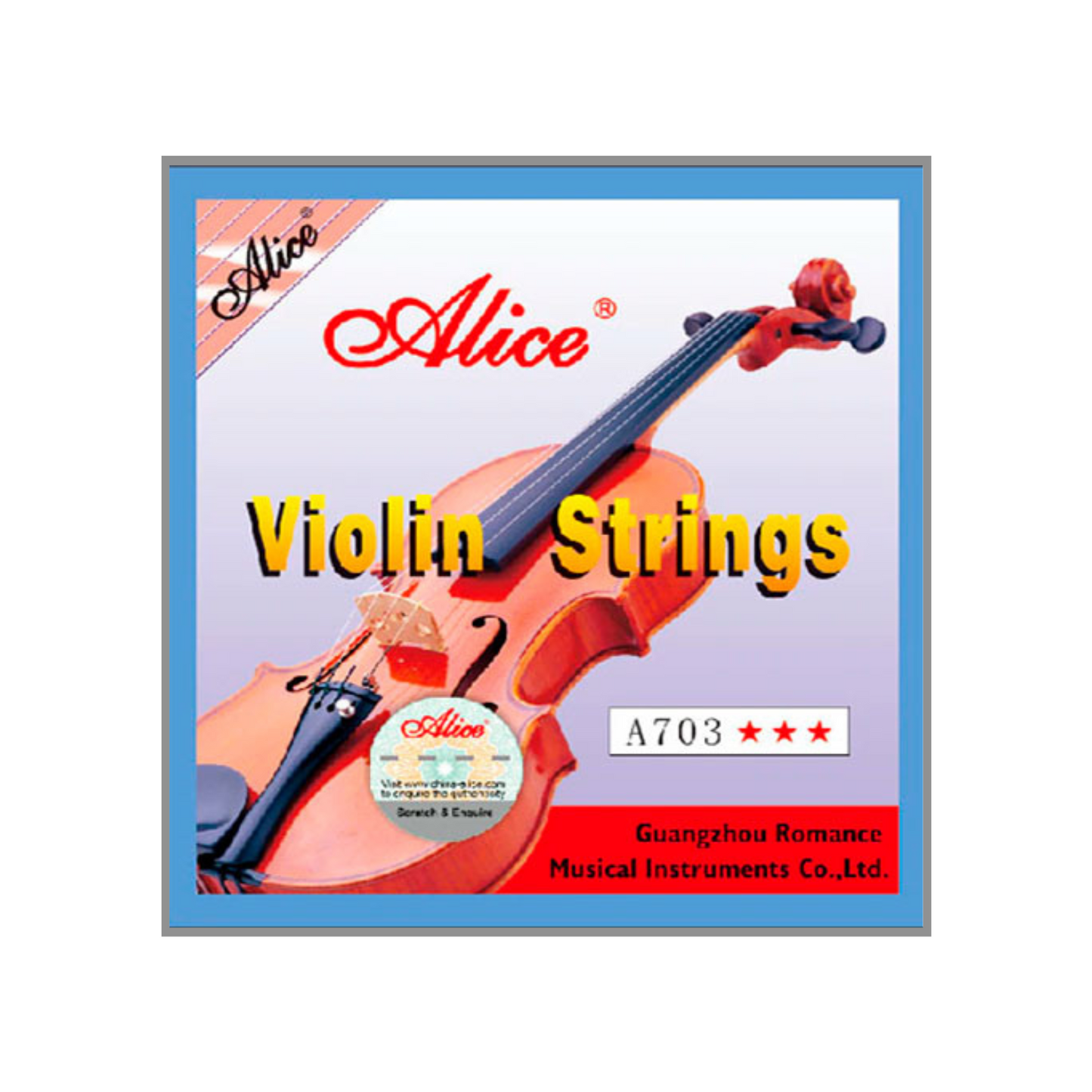 Alice Violin strings 4/4 con Borla A703