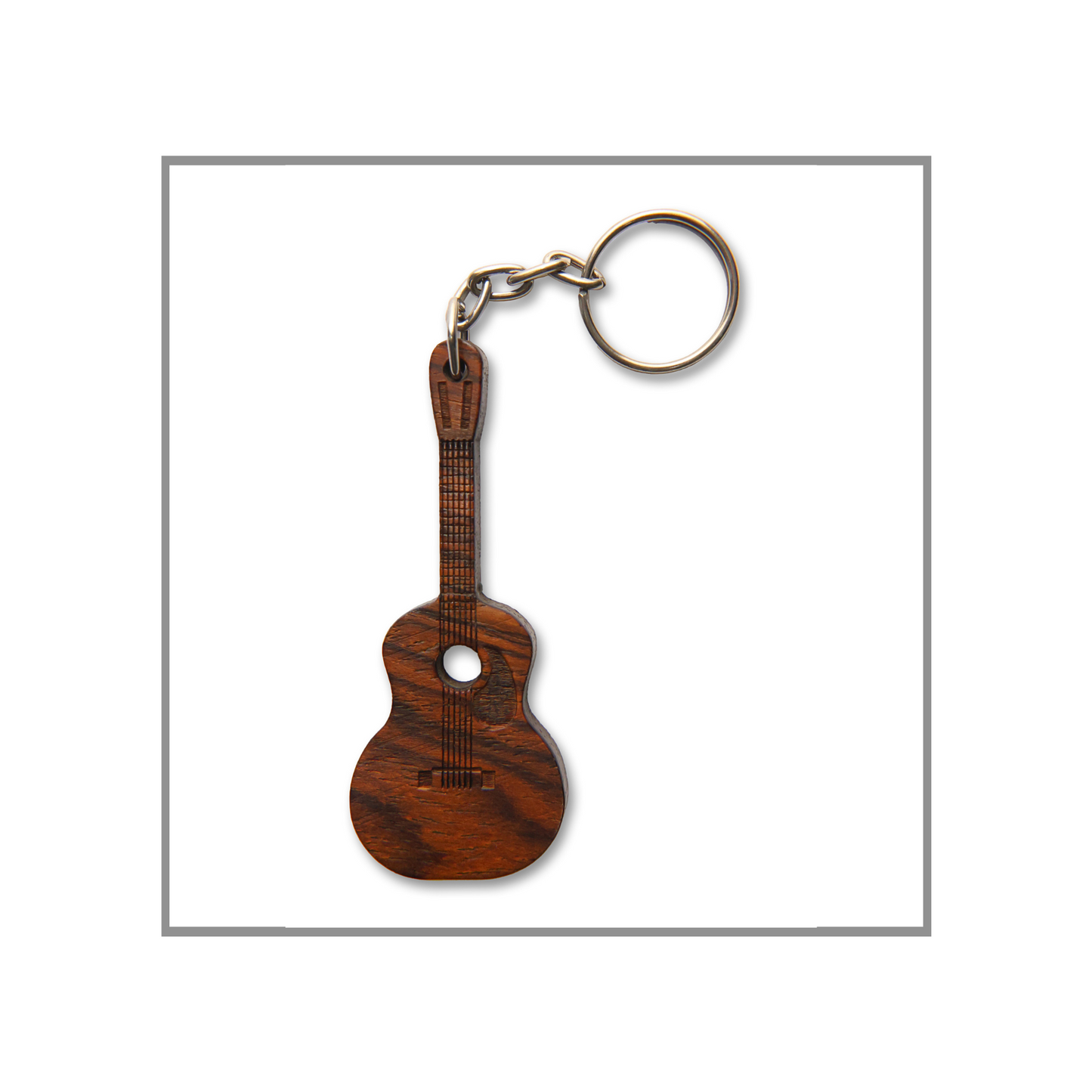 Llavero Guitarra Acústica Madera de Granadillo