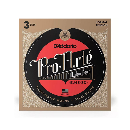 D'Addarío Pro Arté Nylon EJ45-3D Core Normal 3 Sets