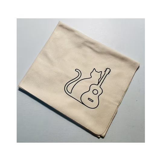 Paño de Limpieza Gato y Guitarra Minimalista