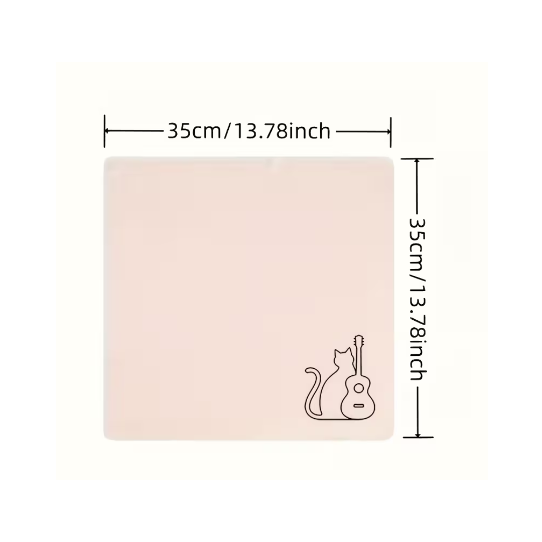 Paño de Limpieza Gato y Guitarra Minimalista