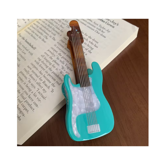 Pinza Para Cabello Forma de Guitarra Eléctrica