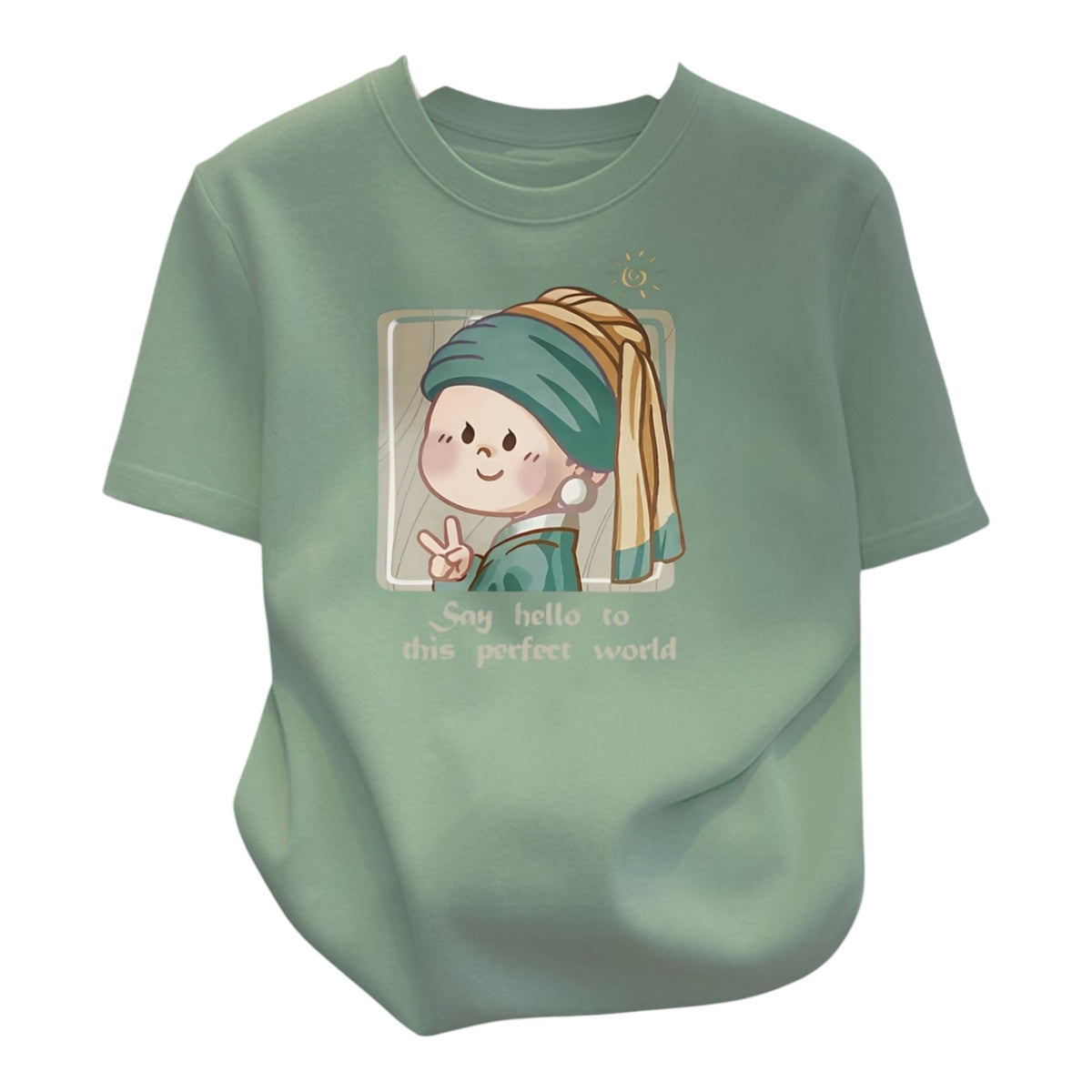 Playera Joven de la Perla "Say Hello to this Perfect World"