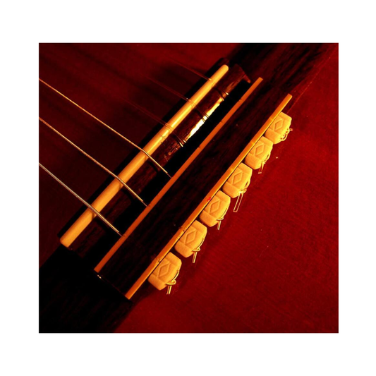 Sujetadores Para Cuerdas de Guitarra String Tieblock Rosette Blanco