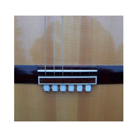 Sujetadores Para Cuerdas de Guitarra Bridge Beads Rosette Blanco