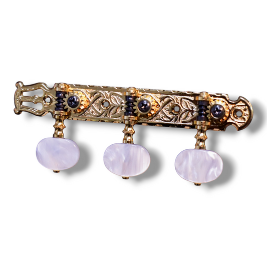 Gotoh 35G16002W Maquinaria Dorada Con Lira Para Guitarra Clásica Gold 1:14